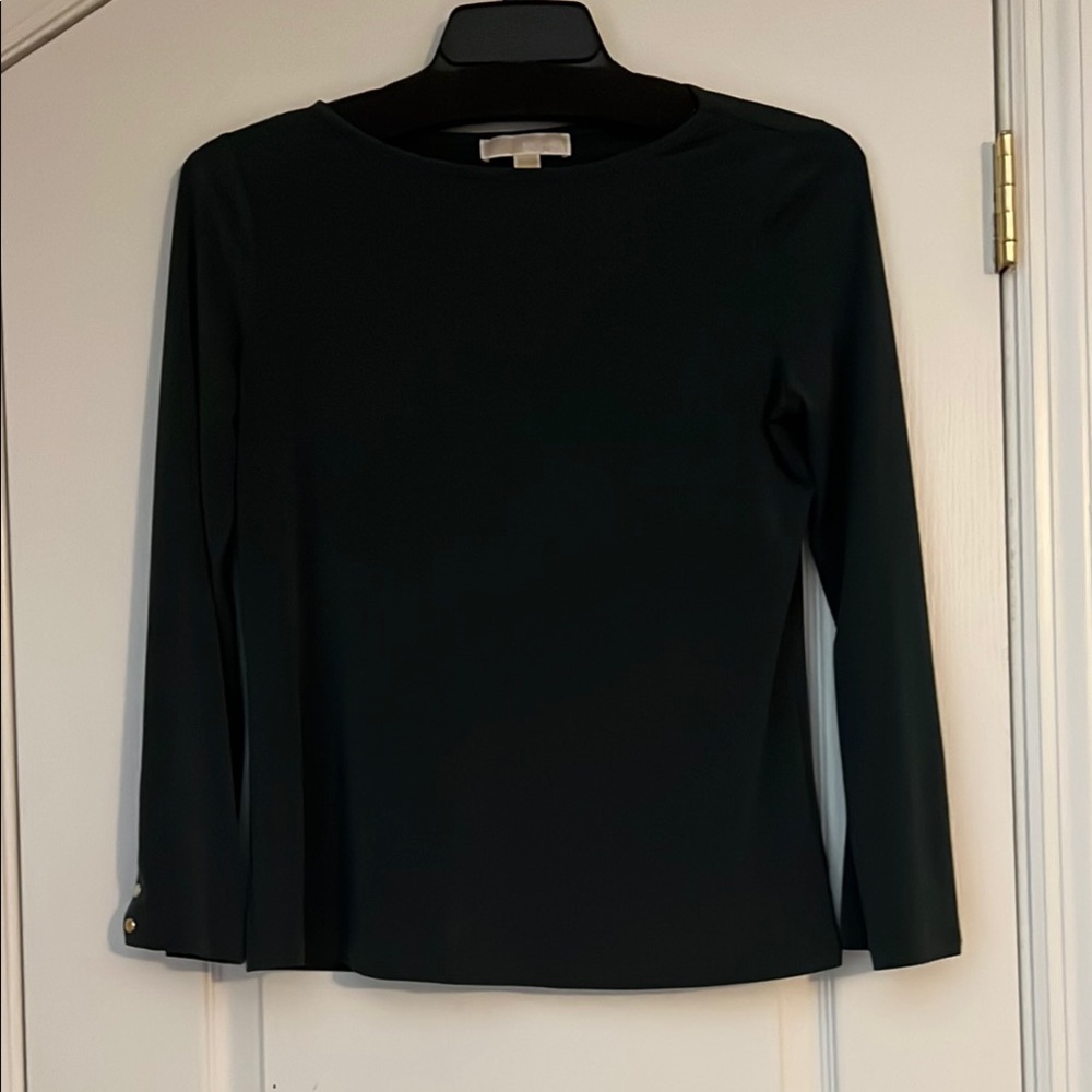 Elegant Dark Green Long Sleeve Top